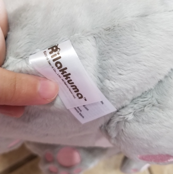 San-X Korilakkuma Laying Gray Cat 14 Inch Plush - Picture 5 of 9